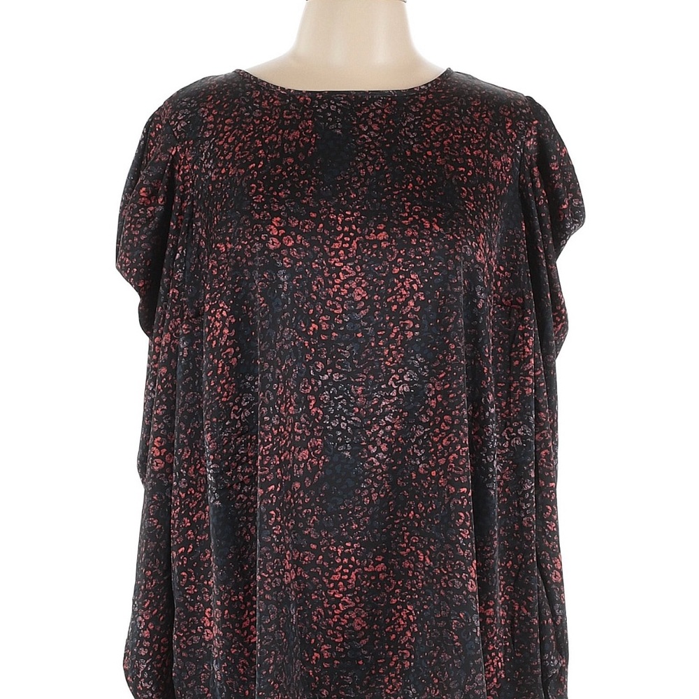 Torrid Black and Red Cheetah Blouse